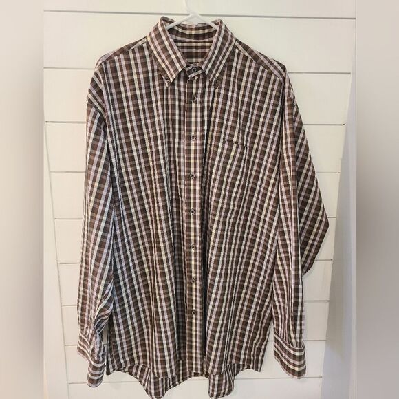 Burberry Men's plaid button down - Picture 1 of 8